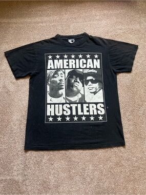 VTG 00’s / Y2K American Hustlers Black Rap Tee